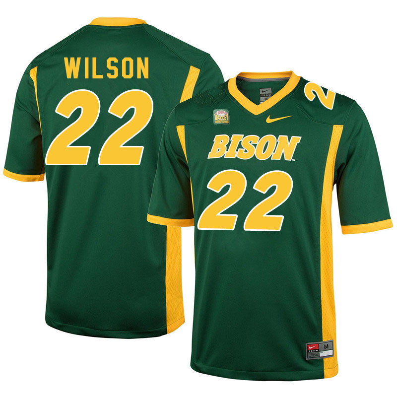 Men #22 Seth Wilson North Dakota State Bison College Football Jerseys Sale-Green - Click Image to Close